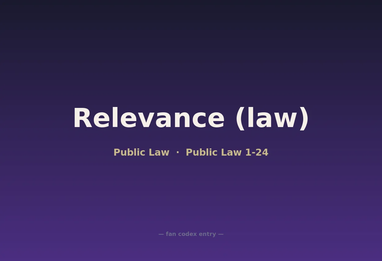 Relevance (law)
