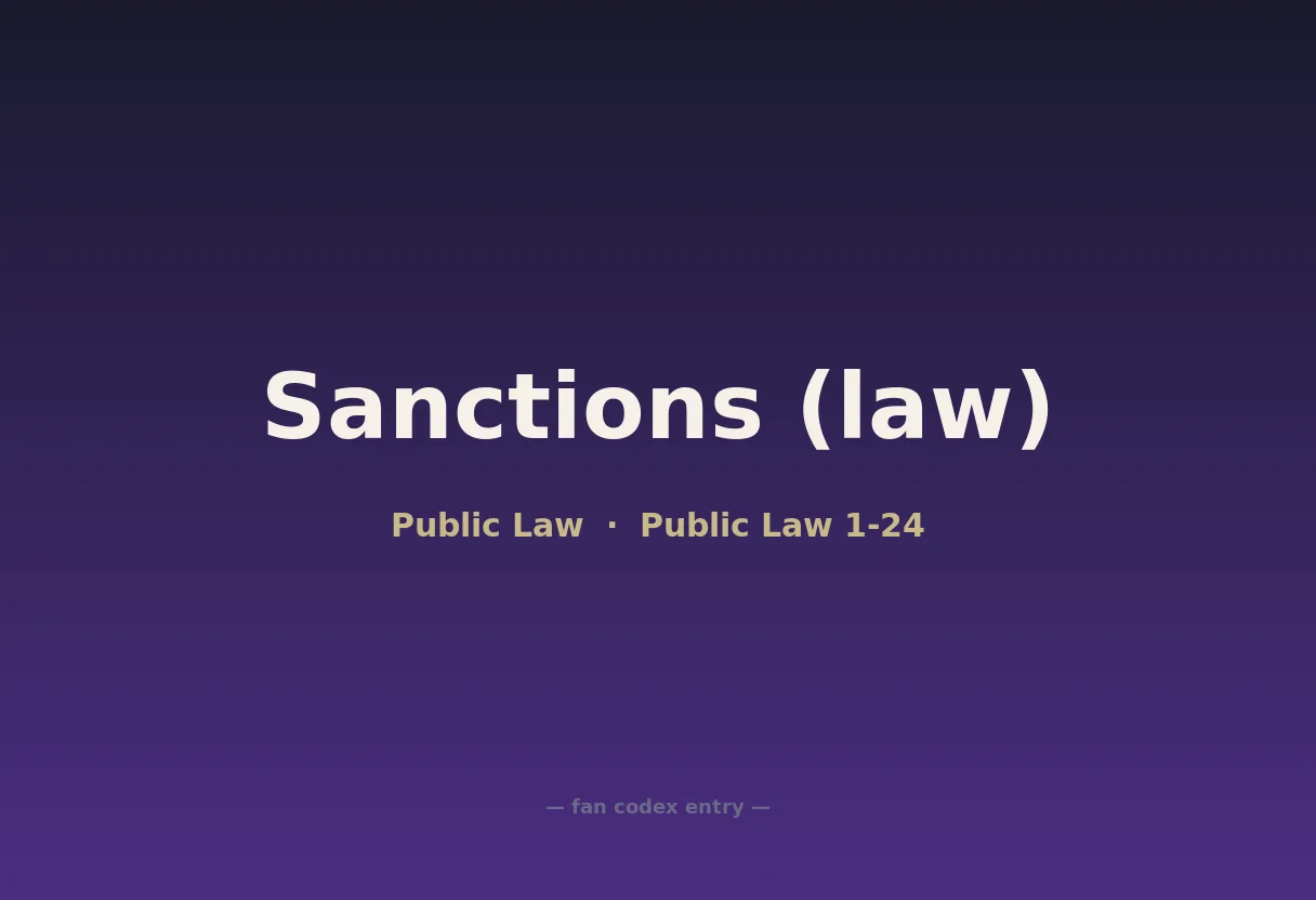 Sanctions (law)