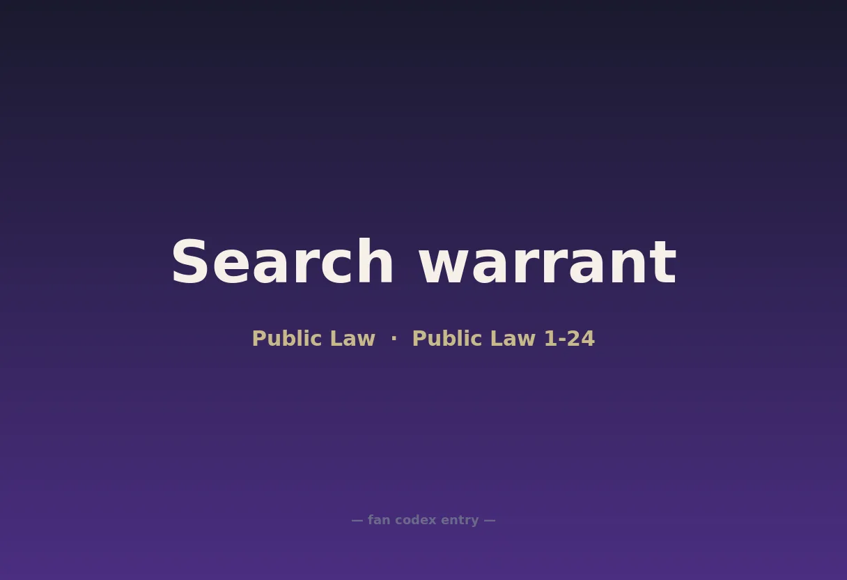 Search warrant