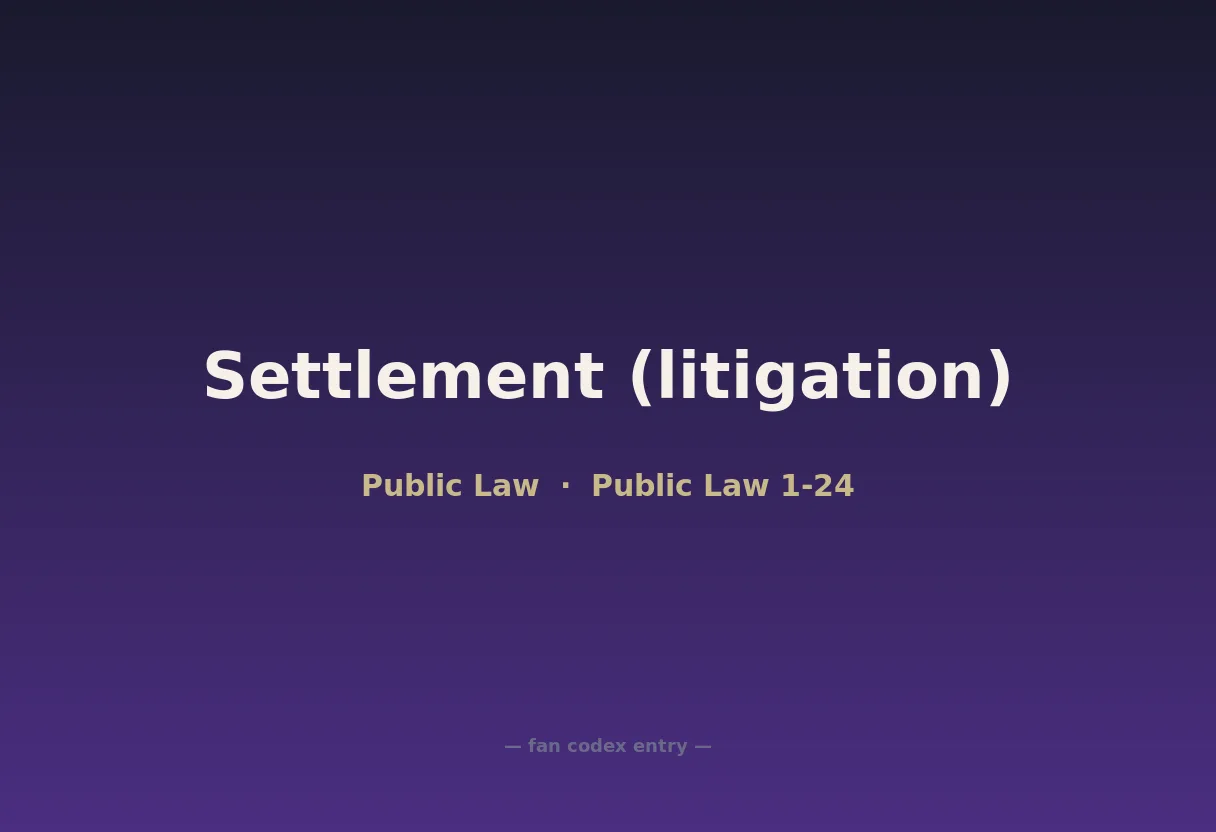 Settlement (litigation)