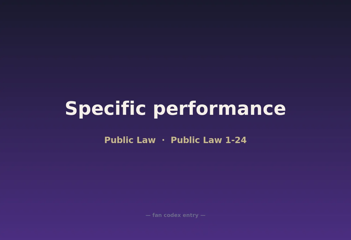 Specific performance
