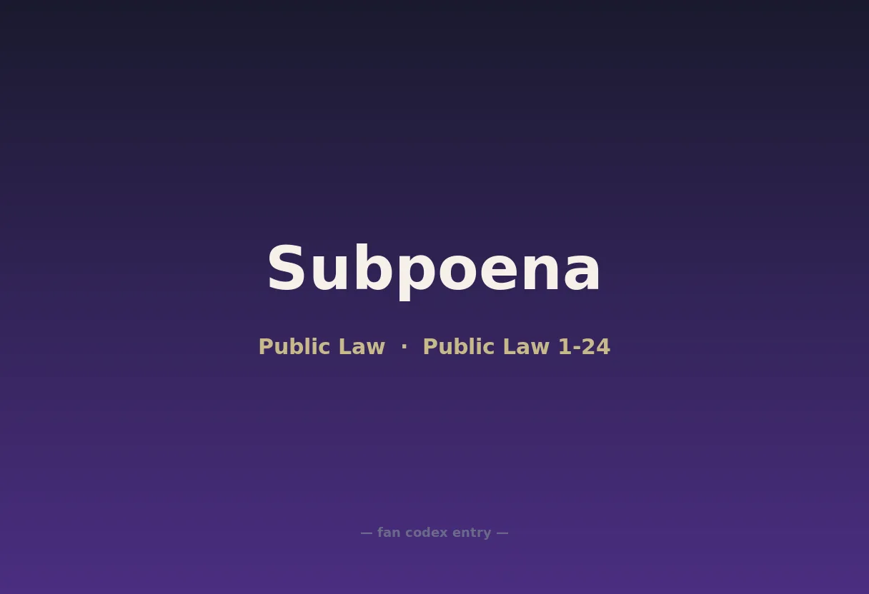 Subpoena