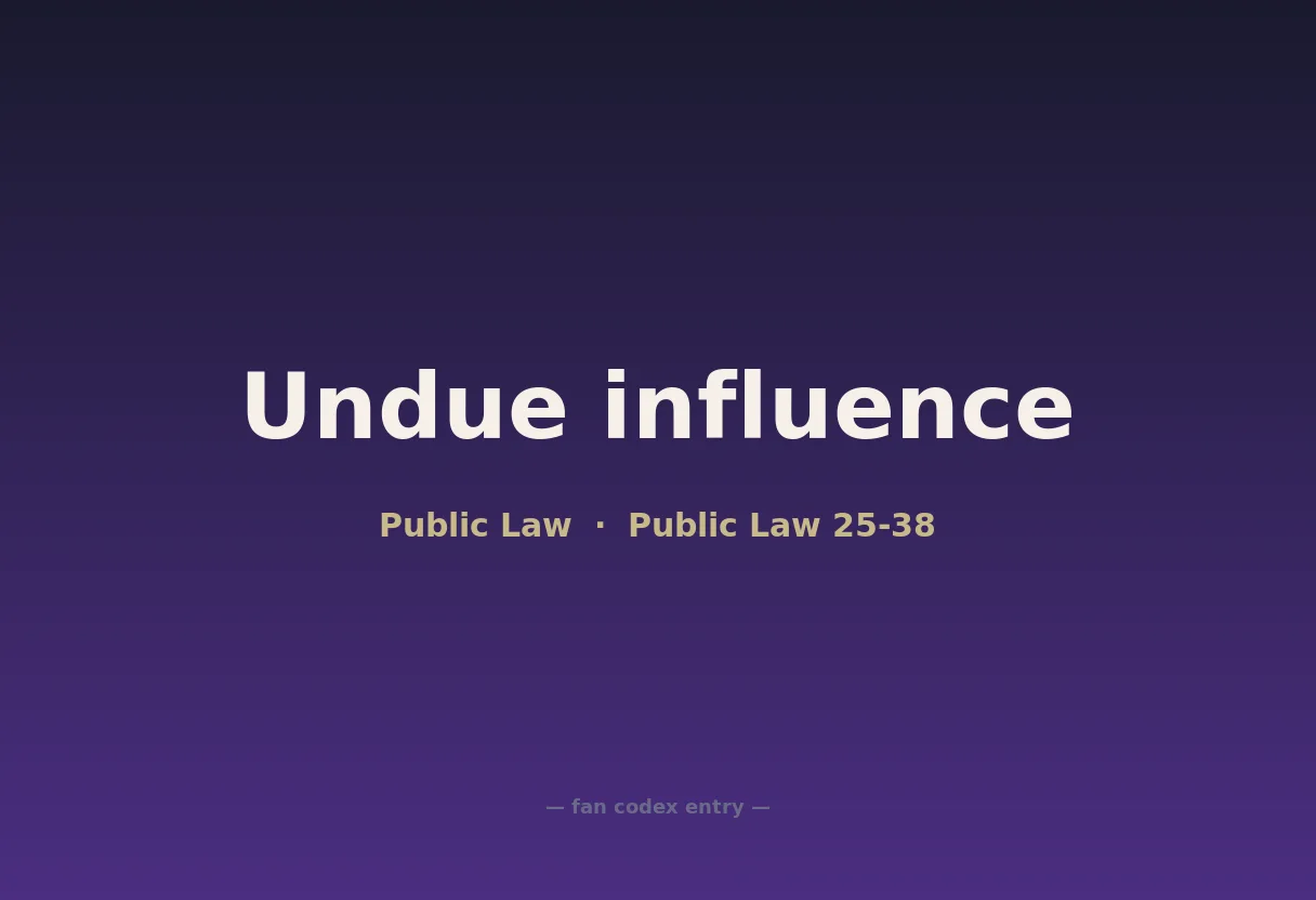 Undue influence
